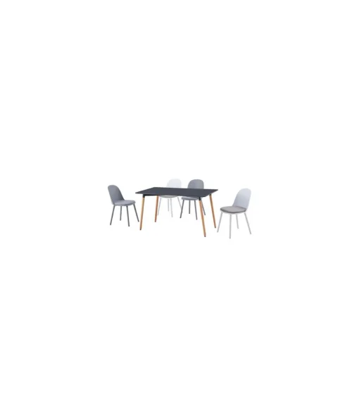 Mesa rectangular Md-Nordika fija acabado gris, 75 cm(alto)120 cm(ancho)80 cm(largo)