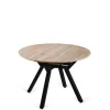 Mesa redonda extensible de comedor Coliseo acabado cambrian, 75cm(alto) 110/150cm(ancho) 110cm(fondo)