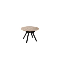 Mesa redonda extensible de comedor Coliseo acabado cambrian, 75cm(alto) 110/150cm(ancho) 110cm(fondo)