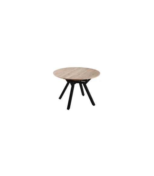 Mesa redonda extensible de comedor Coliseo acabado cambrian, 75cm(alto) 110/150cm(ancho) 110cm(fondo)