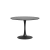 Mesa redonda Onda acabado negro 75 cm(alto) 110 cm(ancho) 110 cm(largo)