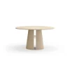 Mesa redonda para cocina o comedor modelo Cep acabado natural claro, 137cm(ancho) 75cm(alto) 137cm (largo)