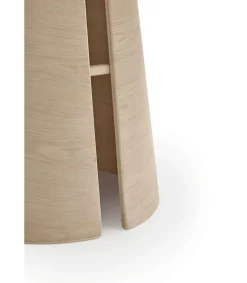 Mesa redonda para cocina o comedor modelo Cep acabado natural claro, 137cm(ancho) 75cm(alto) 137cm (largo)