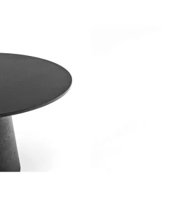 Mesa redonda para cocina o comedor modelo Cep acabado negro, 157cm(ancho) 75cm(alto) 157cm (largo)