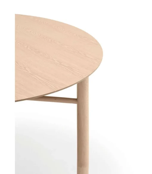 Mesa redonda para cocina o comedor modelo Junco acabado natural, 120cm(ancho) 75cm(alto) 120cm (largo)