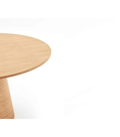 Mesa redonda para cocina o comedor modelo Cep acabado natural, 157cm(ancho) 75cm(alto) 157cm (largo)