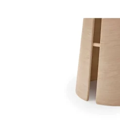 Mesa redonda para cocina o comedor modelo Cep acabado natural claro, 157cm(ancho) 75cm(alto) 157cm (largo)