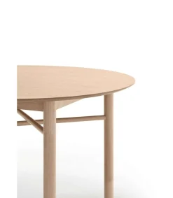 Mesa redonda para cocina o comedor modelo Junco acabado natural, 120cm(ancho) 75cm(alto) 120cm (largo)