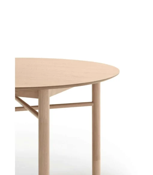 Mesa redonda para cocina o comedor modelo Junco acabado natural, 120cm(ancho) 75cm(alto) 120cm (largo)
