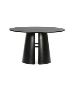 Mesa redonda para comedor modelo Cep acabado negro, 137cm(ancho) 75cm(alto) 137cm (largo)