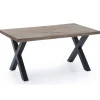 Mesa salon fija X-Loft-160 acabado roble american/negro, 76 cm(alto)160 cm(ancho)90 cm(largo)