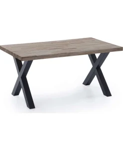 Mesa salon fija X-Loft-160 acabado roble american/negro, 76 cm(alto)160 cm(ancho)90 cm(largo)