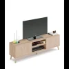 Mesa television Oslo 2 puertas y 2 huecos en acabado color aurora, 50 cm(alto)160 cm(ancho)40 cm(largo)