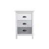 Mesita modelo Amor 3 cajones acabado blanco, 46 cm (Ancho) 35 cm (Fondo) 65 cm (Alto