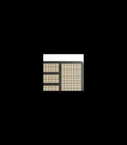 Mueble aparador Md-Armilla 1 puerta, 3 cajones acabado negro/roble claro, 110cm(ancho) 72cm(altura) 45cm(fondo)