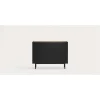 Mueble aparador para comedor modelo Arista 3 puertas acabado negro, 40cm(ancho) 85cm(alto) 110cm (largo)