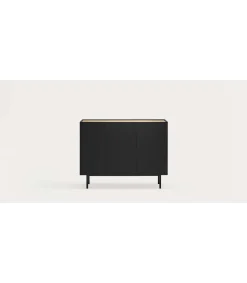Mueble aparador para comedor modelo Arista 3 puertas acabado negro, 40cm(ancho) 85cm(alto) 110cm (largo)
