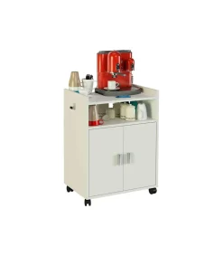 Mueble auxiliar microondas en acabado color blanco, 79,5 cm(alto)60 cm(ancho)40 cm(largo)