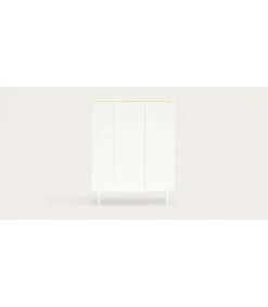 Mueble auxiliar modelo Arista 3 puertas acabado blanco, 40cm(ancho) 120cm(alto) 95cm (largo)