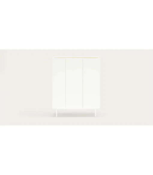 Mueble auxiliar modelo Arista 3 puertas acabado blanco, 40cm(ancho) 120cm(alto) 95cm (largo)