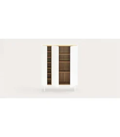 Mueble auxiliar modelo Arista 3 puertas acabado blanco, 40cm(ancho) 120cm(alto) 95cm (largo)
