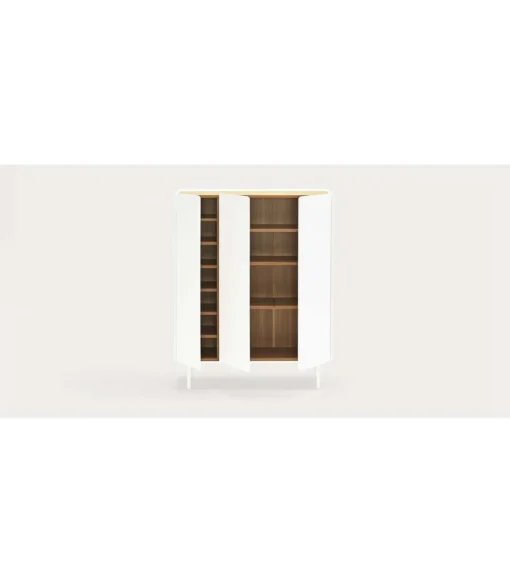 Mueble auxiliar modelo Arista 3 puertas acabado blanco, 40cm(ancho) 120cm(alto) 95cm (largo)