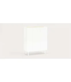 Mueble auxiliar modelo Arista 3 puertas acabado blanco, 40cm(ancho) 120cm(alto) 95cm (largo)