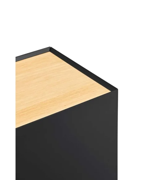 Mueble auxiliar modelo Arista 3 puertas acabado negro, 40cm(ancho) 120cm(alto) 95cm (largo)