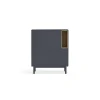 Mueble auxiliar modelo Corvo 3 puertas 3 cajones acabado gris antracita, 40cm(ancho) 120cm(alto) 100cm (largo)