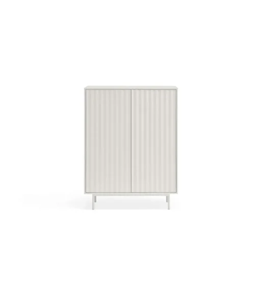 Mueble auxiliar modelo Sierra 2 puertas 2 cajones interiores acabado blanco, 45cm(ancho) 130cm(alto) 97cm (largo)