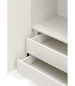 Mueble auxiliar modelo Sierra 2 puertas 2 cajones interiores acabado blanco, 45cm(ancho) 130cm(alto) 97cm (largo)