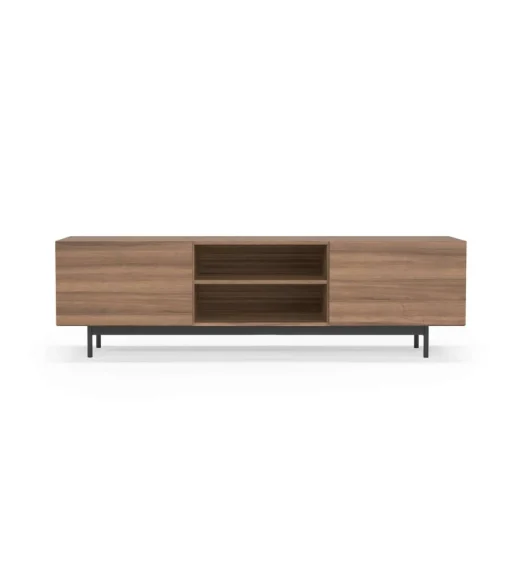 Mueble bajo televisión Md-608-2 en color nogal, 52cm(alto) 180cm(ancho) 43cm(largo)