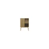 Mueble Botellero bajo Trend 1 puerta corredera acabado chapa de fresno, 120cm(alto) 80cm(ancho) 40cm(fondo).