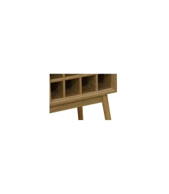Mueble Botellero bajo Trend 1 puerta corredera acabado chapa de fresno, 120cm(alto) 80cm(ancho) 40cm(fondo).