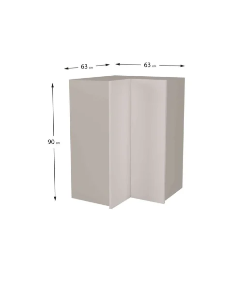 Mueble cocina alto de rincón acabado en puertas color blanco mate, 90cm(alto) 63x63cm(ancho )35cm(largo)