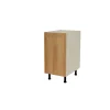 Mueble cocina bajo con 1 puerta en gris cream y roble vega. 85 cm(alto)40 cm(ancho)60 cm(largo)