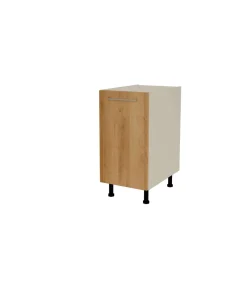 Mueble cocina bajo con 1 puerta en gris cream y roble vega. 85 cm(alto)40 cm(ancho)60 cm(largo)