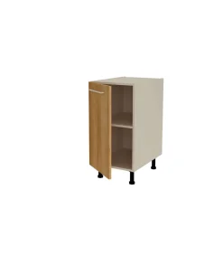 Mueble cocina bajo con 1 puerta en gris cream y roble vega. 85 cm(alto)40 cm(ancho)60 cm(largo)