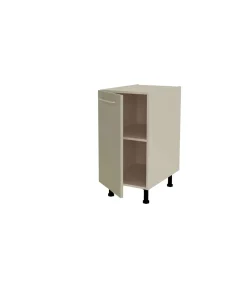 Mueble cocina bajo con 1 puerta en gris cream y blanco. 85 cm(alto)40 cm(ancho)60 cm(largo)