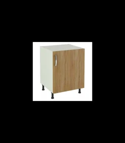 Mueble cocina con una puerta en roble cortez. 83 cm(alto)60 cm(ancho)58 cm(largo)
