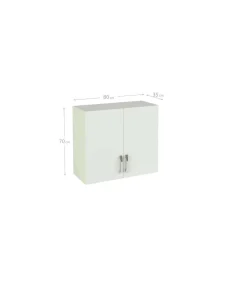 Mueble cocina para colgar con 2 puertas en blanco. 70 cm(alto)80 cm(ancho)33 cm(largo)