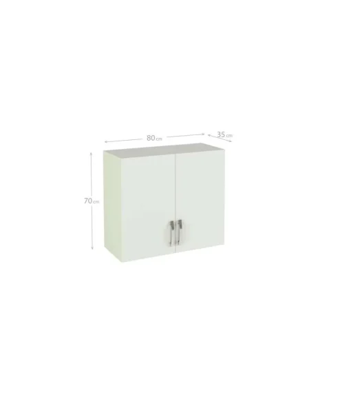Mueble cocina para colgar con 2 puertas en blanco. 70 cm(alto)80 cm(ancho)33 cm(largo)