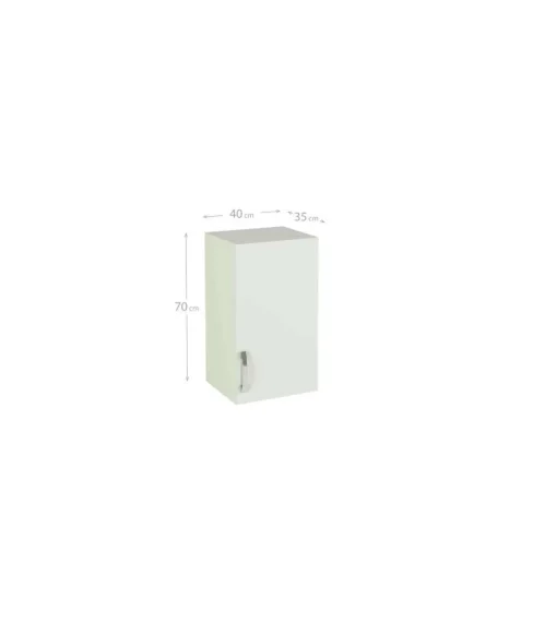 Mueble cocina para colgar con 1 puerta en blanco. 70 cm(alto)40 cm(ancho)33 cm(largo)