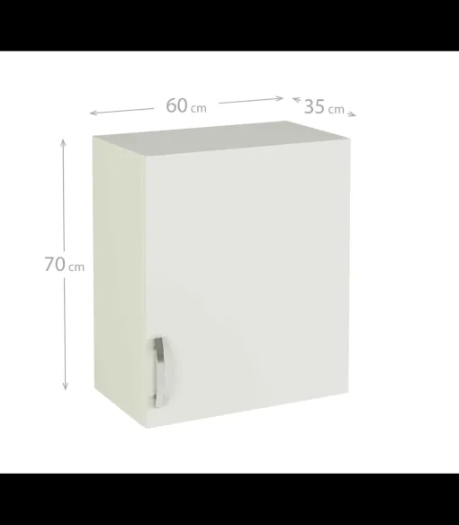 Mueble cocina para colgar con 1 puerta en blanco. 70 cm(lato)60 cm(ancho)33 cm(largo)