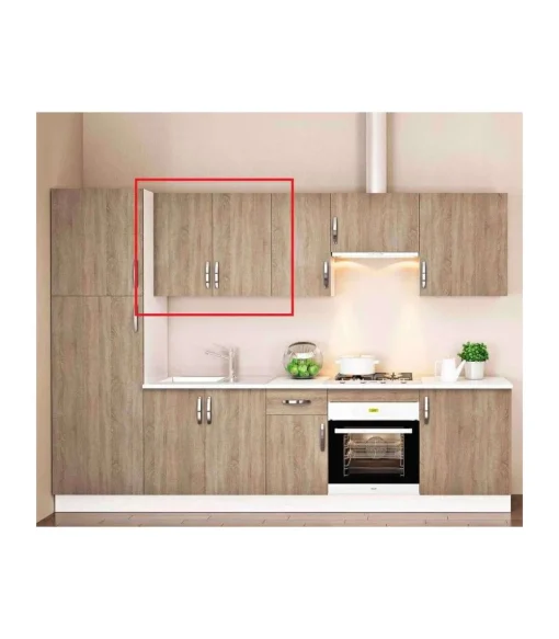 Mueble cocina para colgar con 2 puertas en roble cortez. 70 cm(alto)80 cm(ancho)33 cm(largo)
