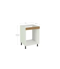 Mueble cocina para horno en roble cortez. 83 cm(alto)60 cm(ancho)58 cm(largo)