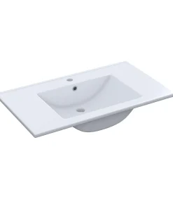 Mueble con lavabo PMMA y espejo Marta en acabado blanco. 80 cm(alto)80 cm(ancho)45 cm(largo)