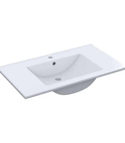 Mueble con lavabo PMMA y espejo Marta en acabado blanco. 80 cm(alto)80 cm(ancho)45 cm(largo)