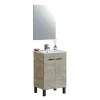 Mueble de baño Xativa con lavabo cerámico y espejo, acabado roble 80 cm(alto)50 cm(ancho)40 cm(largo)