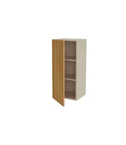 Mueble de cocina alto con una puerta en gris cream y roble vega. 90 cm(alto)40 cm(ancho)35 cm(largo)